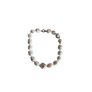 Vintage‎ Baroque Pearl Necklace Chunky Statement Clasp European Authentic Pearls